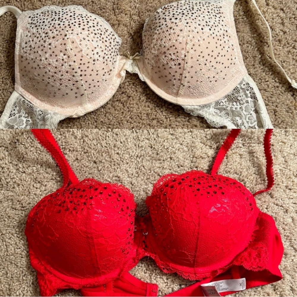 Victoria secrets CRYSTAL EMBELLISHED Dream Angels Bra 34C Like New